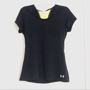 Under Armour Black Fitted Athletic Running Shirt